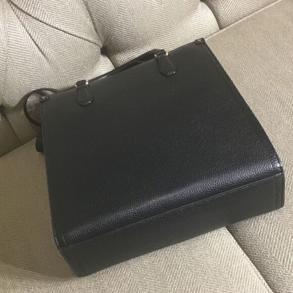 TORY BURCH SHOULDER BAG, BLACKS HANDBAG WITH TORY BURCH LOGO IN GOLD TONE - Picture 7 of 9